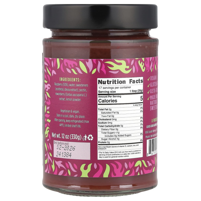 GOOD GOOD, Raspberry Jam, 12 oz (330 g)