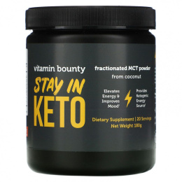 Vitamin Bounty, Stay In Keto, Fractioned MCT Powder from Coconut, 180 g