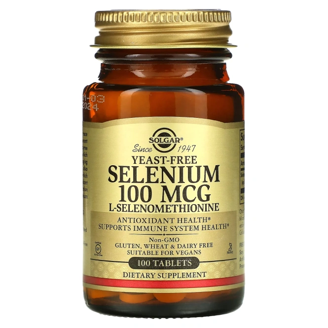 Solgar Selenium Селен бездрожжевой, 100 таблеток