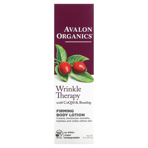Avalon Organics, средство против морщин с CoQ10 и шиповником, лосьон для тела, повышающий упругость кожи, 227 г (8 унций)