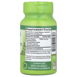 Nature's Truth, Moringa Oleifera, 6000 мг, 60 капсул с быстрым высвобождением (3000 мг в каждой капсуле)