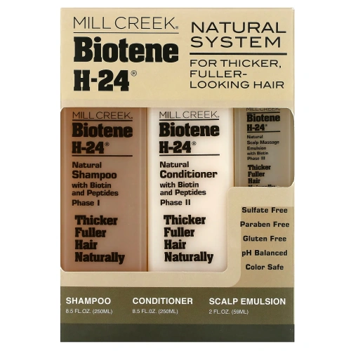 Mill Creek Botanicals, Biotene H-24, Природный комплекс, Набор из 3 средств
