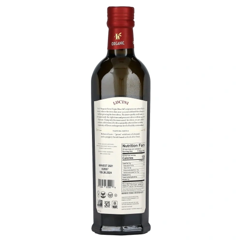 Lucini, Высококачественное органическое оливковое масло первого холодного отжима, 500 мл (16,9 жидк. унции)