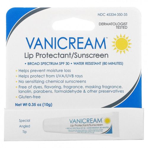 Vanicream, Защитное средство для губ и солнцезащитное средство, SPF 30, 10 г (0,35 унции)