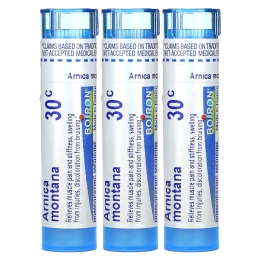 Boiron, Single Remedies, Arnica 30C, обезболивающее, 3 тюбика, 80 пеллет в каждом