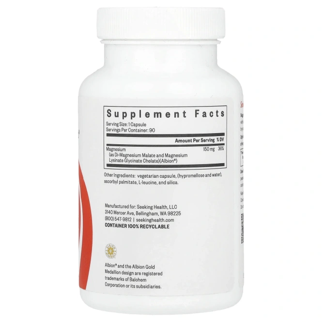 Seeking Health, Optimal Magnesium, 150 мг, 100 вегетарианских капсул