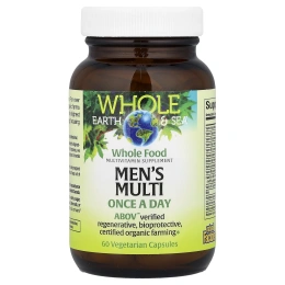 Natural Factors, Whole Earth & Sea®, мультивитамины для мужчин, 60 вегетарианских капсул