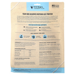 Vital Essentials, сублимированный сырой протеин, хрустящие мини-бобы, для собак, говяжий вкус, 708,7 г (25 унций)