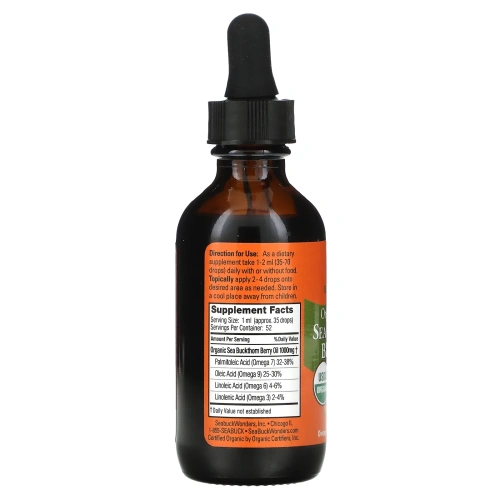 Seabuck Wonders, Organic Himalayan Sea Buckthorn Berry Oil, Intensive Cellular Care, 1.76 oz (52 ml)