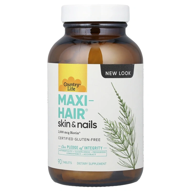 Country Life, Maxi-Hair® Skin & Nails, 90 таблеток