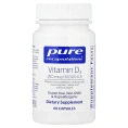 Pure Encapsulations, Vitamin D3, 250 mcg (10,000 IU), 60 Capsules