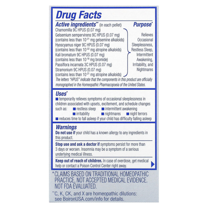 Boiron, SleepCalm Kids, 2 переносных тубуса, 80 гранул в каждом