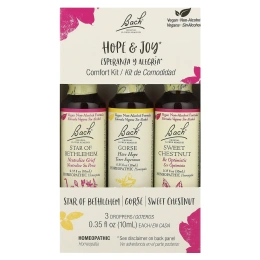 Bach, Original Flower Remedies, Comfort Kit, Hope & Joy, 3 пипетки, 10 мл (0,35 жидк. унц.)