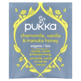 Pukka Herbs, Органический травяной чай, ромашка, ваниль и мед манука, без кофеина, 20 пакетиков, 32 г (1,12 унции)