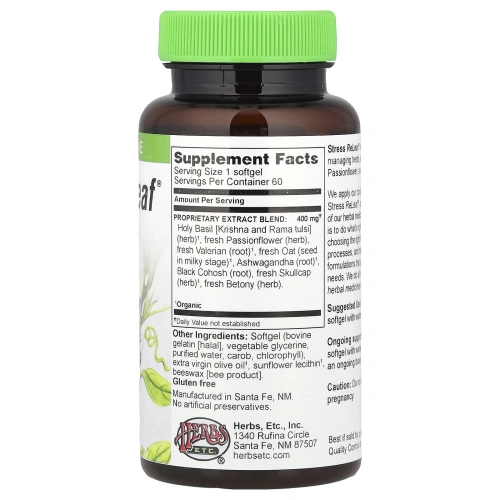 Herbs Etc., Stress ReLeaf®, 60 мягких таблеток