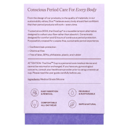 Diva International, The Diva Cup, модель 1, 1 менструальная чаша