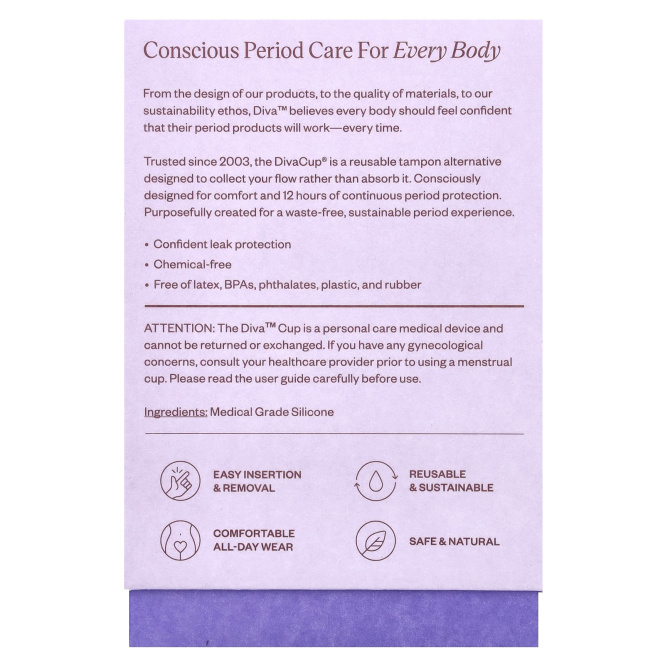 Diva International, The Diva Cup, модель 1, 1 менструальная чаша