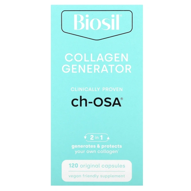 BioSil Collagen Generator ch-OSA, Средство для стимулирования выработки Коллагена,120 вегетарианских капсул