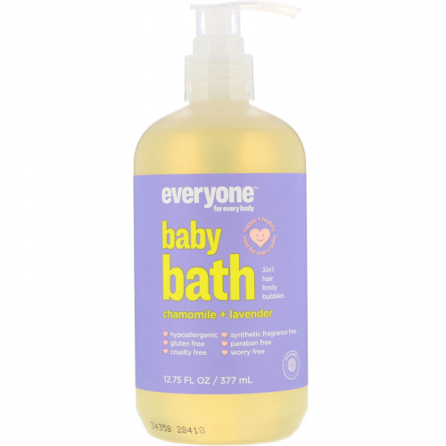 Everyone, Baby Bath, 3 in 1, Chamomile + Lavender, 12.75 (377 ml)