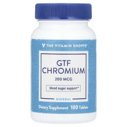 The Vitamin Shoppe, GTF хром, 200 мкг, 100 таблеток
