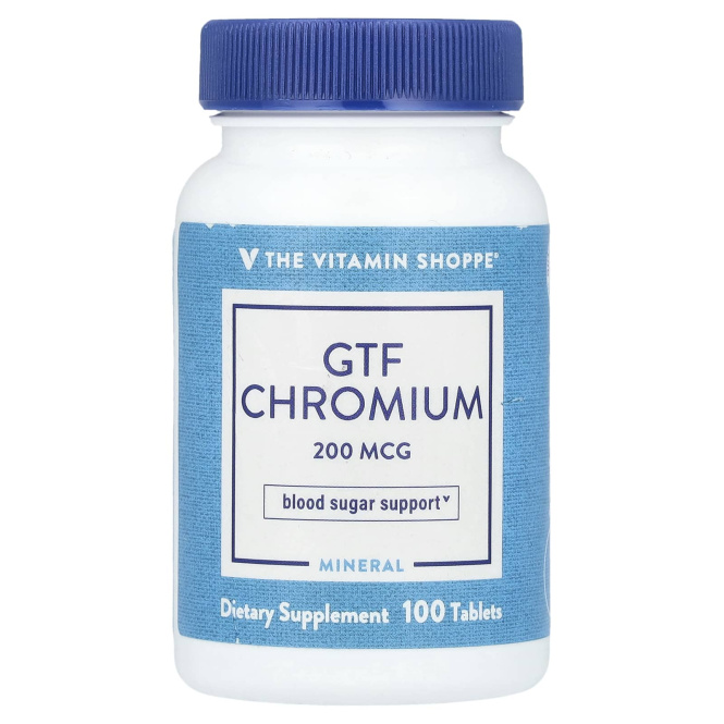 The Vitamin Shoppe, GTF хром, 200 мкг, 100 таблеток