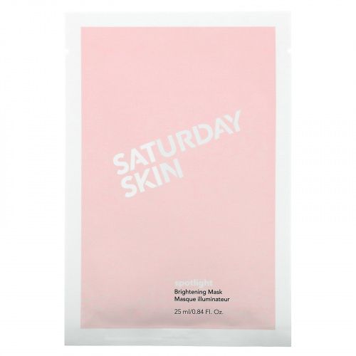 Saturday Skin, Spotlight, осветляющая маска, 5 шт., 25 мл (0,84 жидк. унции)