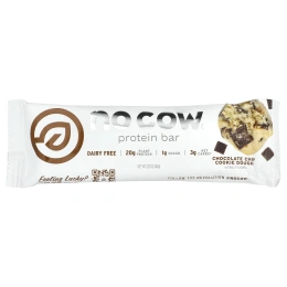 No Cow, Протеиновый батончик, тесто с шоколадной крошкой, 12 батончиков, 60 г (2,12 унции)