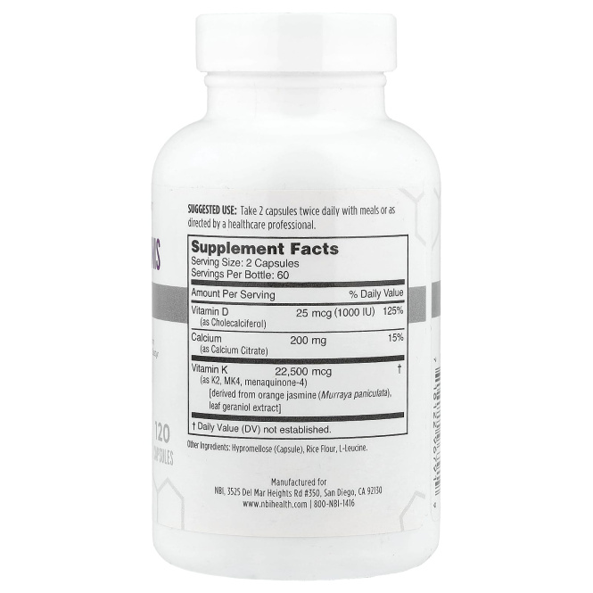 NBI, Osteo-K® Минис, 120 капсул