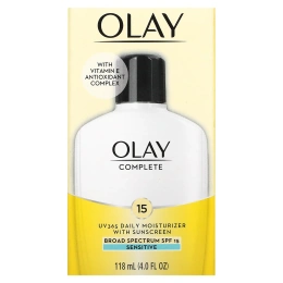 Olay, Complete, UV365, дневное увлажняющее средство, SPF 15, для чувствительной кожи, 118 мл (4,0 жидк. унции)