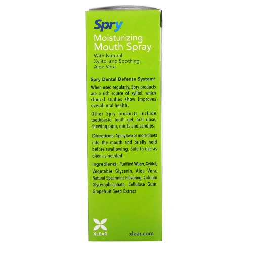 Xlear, Spry, увлажняющий спрей для полости рта, легкая мята, 2 упаковки, 4,5 жидкие унции (134 мл)