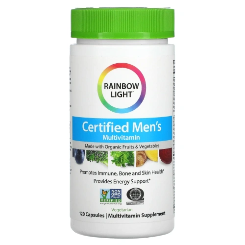 Rainbow Light, Сертифицированный поливитамин для мужчин, 120 капсул на растительной основе