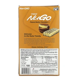 NuGo Nutrition, Оригинальные шоколадные батончики с арахисовой пастой, 15 батончиков, 50 г (1,76 унции)