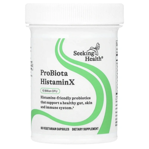 Seeking Health, ProBiota HistaminX, 10 млрд КОЕ, 60 вегетарианских капсул