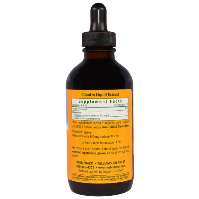 Herb Pharm, Cilantro, Whole Leaf, 4 fl oz (120 ml)