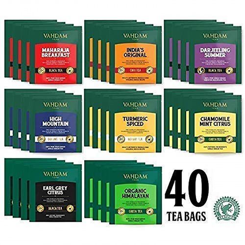 Vahdam Teas, Founder's Select, ассорти чаев, 40 чайных пакетиков, 80 г ,(2,82 унции)