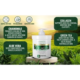 Advanced Clinicals, Коллаген, лосьон для ухода за кожей, 16 унций (454 г)