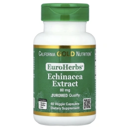 California Gold Nutrition, EuroHerbs™, экстракт эхинацеи, качество Euromed, 80 мг, 60 растительных капсул