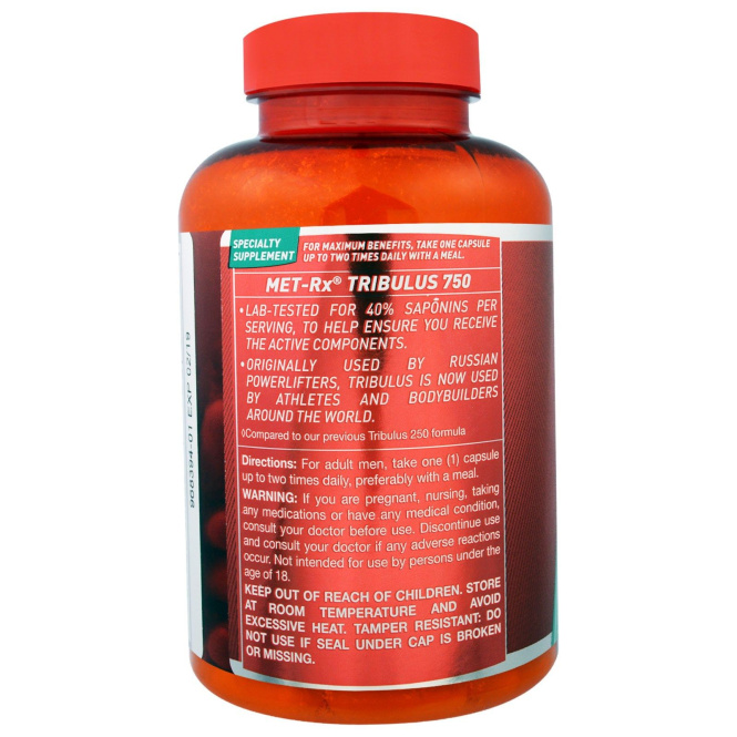 MET-Rx, Трибулус 750, 90 капсул