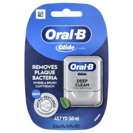 Oral-B, Glide, нить для глубокого очищения, прохладный мятный вкус, 40 м (43,7 ярда)