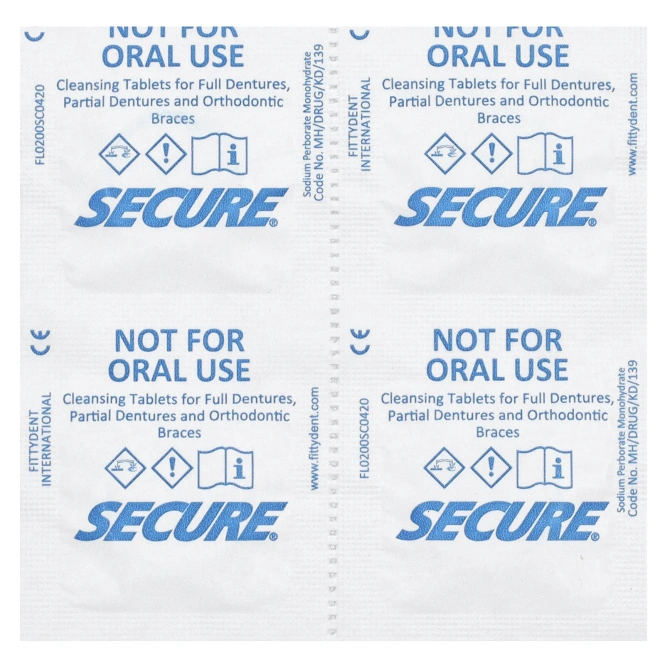 Secure Denture, Очищающие таблетки, 32 таблетки