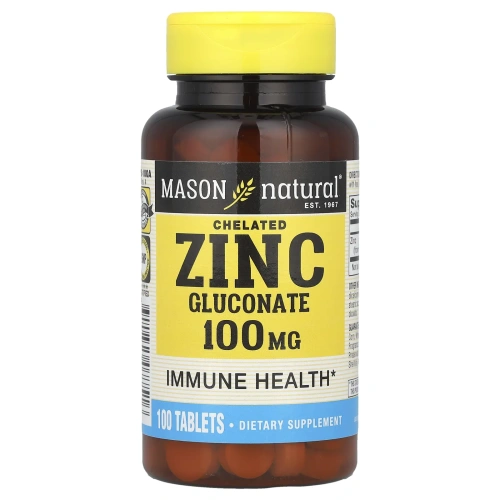 Mason Natural, Цинк, 100 мг, 100 таблеток