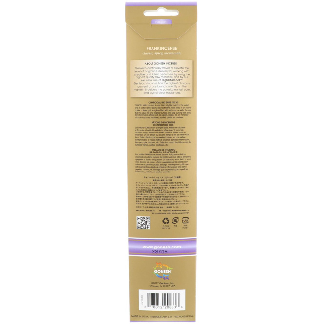 Gonesh, Extra Rich Incense Sticks, Frankincense, 20 Sticks