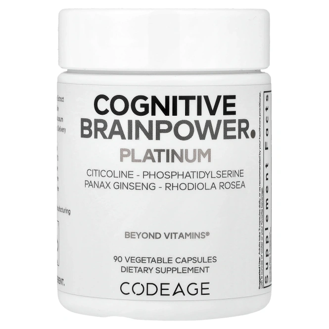 Codeage, Cognitive Brainpower Platinum, 90 растительных капсул