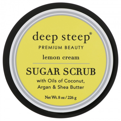 Deep Steep, Сахарный скраб, лимонный крем, 8 унц. (226 г)