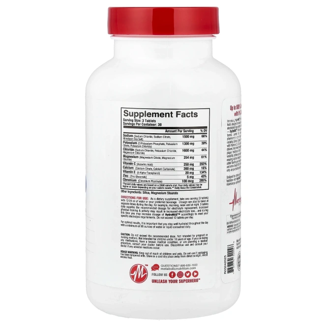 Metabolic Nutrition, HydraMAX ™, максимальная эффективность, 90 таблеток