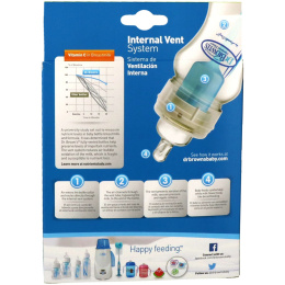 Dr. Brown's, Natural Flow, Wide-Neck, Level 1, 0 + Months, 2 Pack Bottles, 4 oz (120 ml) Each