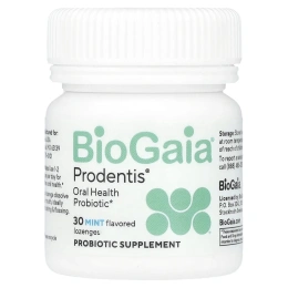 BioGaia, Prodentis® Oral Health Probiotic, для здоровья десен и зубов, мята, 30 пастилок с пробиотиками