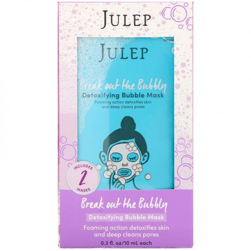 Julep, Break Out the Bubbly, пузырьковая маска для выведения токсинов, 2 шт.