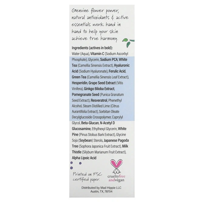 Mad Hippie, тонизирующий спрей с витамином C, 118 мл (4 жидк. унции)