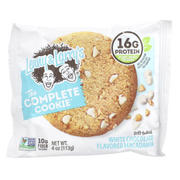 Lenny & Larry's, The Complete Cookie, белый шоколад и макадамия, 12 печений, 113 г (4 унции) каждое